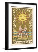 The Sun Depicted on a Tarot Card-null-Framed Art Print