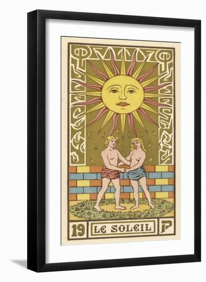 The Sun Depicted on a Tarot Card-null-Framed Art Print