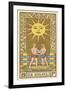 The Sun Depicted on a Tarot Card-null-Framed Art Print