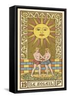The Sun Depicted on a Tarot Card-null-Framed Stretched Canvas