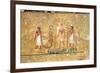 The Sun God Ra in His Solar Barque, Protected by the Coils of a Serpent, from the Tomb of Seti I-Egyptian 19th Dynasty-Framed Giclee Print