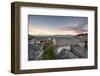 The Sun Is About to Rise over the Roofs and Mountains of Lijiang Old Town, Lijiang, Yunnan-Andreas Brandl-Framed Photographic Print
