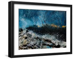 The Sun Is Rising Behind The Trees-Pol Ledent-Framed Art Print