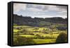 The Sun Lights Up Typical Lake District Countryside Near to Outgate, Cumbria, England, UK-Julian Elliott-Framed Stretched Canvas