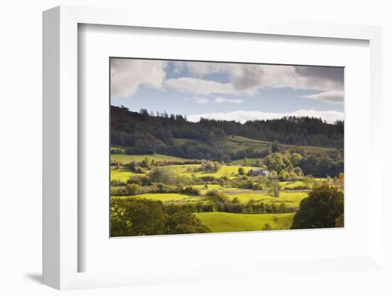 The Sun Lights Up Typical Lake District Countryside Near to Outgate, Cumbria, England, UK-Julian Elliott-Framed Photographic Print