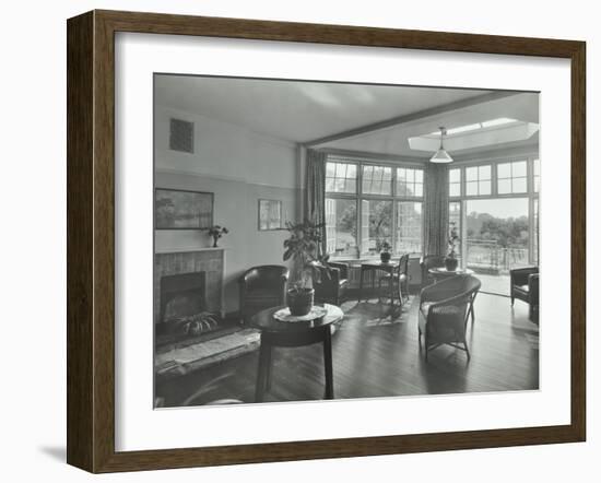 The Sun Lounge at Orchard House, Claybury Hospital, Woodford Bridge, London,1937-null-Framed Photographic Print