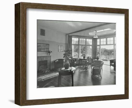 The Sun Lounge at Orchard House, Claybury Hospital, Woodford Bridge, London,1937-null-Framed Photographic Print