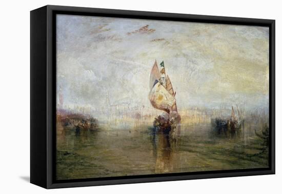 The Sun of Venice Going to Sea-J. M. W. Turner-Framed Stretched Canvas