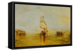 The " Sun of Venice" going to sea-Joseph Mallord William Turner-Framed Stretched Canvas