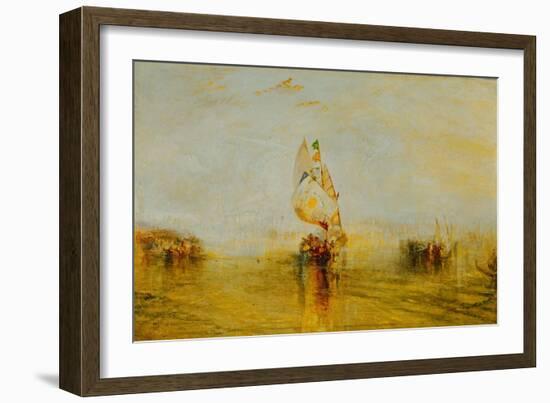 The " Sun of Venice" going to sea-Joseph Mallord William Turner-Framed Giclee Print