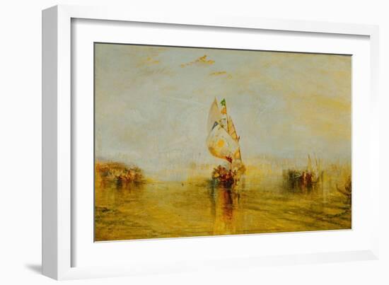 The " Sun of Venice" going to sea-Joseph Mallord William Turner-Framed Giclee Print