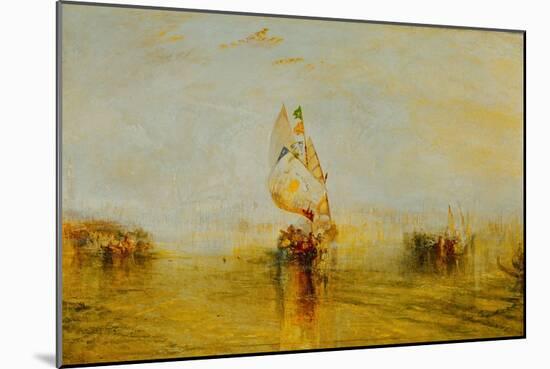 The " Sun of Venice" going to sea-Joseph Mallord William Turner-Mounted Giclee Print