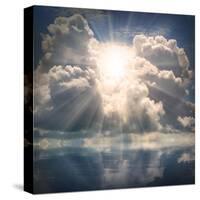 The Sun on Dramatic Sky over Sea-Kletr-Stretched Canvas