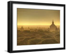 The Sun Rises across the 2000+ Temples and Pagodas at Bagan in the Country of Burma (Myanmar)-Kyle Hammons-Framed Photographic Print