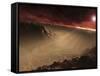 The Sun Rises over Gale Crater, Mars-Stocktrek Images-Framed Stretched Canvas