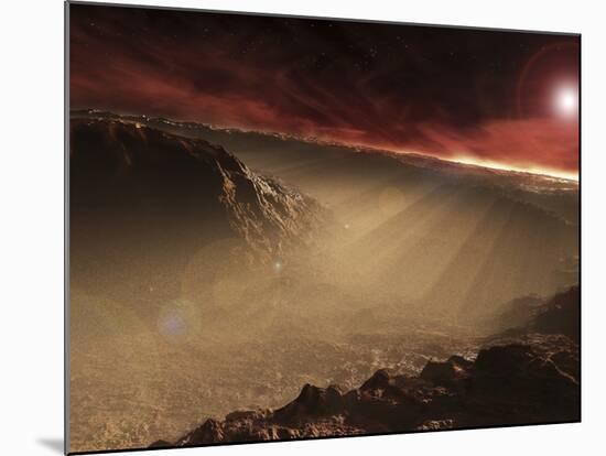 The Sun Rises over Gale Crater, Mars-Stocktrek Images-Mounted Photographic Print