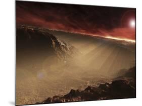 The Sun Rises over Gale Crater, Mars-Stocktrek Images-Mounted Photographic Print