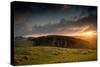 The Sun Rises over Steel Rigg, Northumberland, England-Tim Saxon-Stretched Canvas