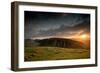 The Sun Rises over Steel Rigg, Northumberland, England-Tim Saxon-Framed Photographic Print