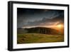 The Sun Rises over Steel Rigg, Northumberland, England-Tim Saxon-Framed Photographic Print