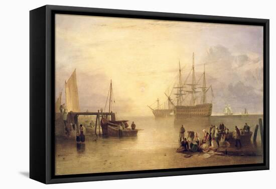 The Sun Rising Through Vapour, C.1809-J. M. W. Turner-Framed Stretched Canvas