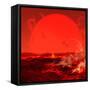 The Sun Seen from a Molten Earth 3 Billion Years from Now-Stocktrek Images-Framed Stretched Canvas