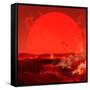 The Sun Seen from a Molten Earth 3 Billion Years from Now-Stocktrek Images-Framed Stretched Canvas