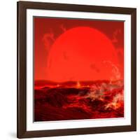 The Sun Seen from a Molten Earth 3 Billion Years from Now-Stocktrek Images-Framed Photographic Print