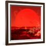The Sun Seen from a Molten Earth 3 Billion Years from Now-Stocktrek Images-Framed Photographic Print