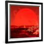 The Sun Seen from a Molten Earth 3 Billion Years from Now-Stocktrek Images-Framed Photographic Print