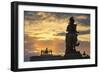 The Sun Sets behind Arc De Triomph Du Carrousel.-Jon Hicks-Framed Photographic Print