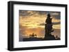 The Sun Sets behind Arc De Triomph Du Carrousel.-Jon Hicks-Framed Photographic Print