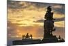 The Sun Sets behind Arc De Triomph Du Carrousel.-Jon Hicks-Mounted Photographic Print