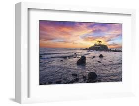 The Sun Sets Behind the Battery Point Lighthouse in Crescent City, California-Ben Coffman-Framed Photographic Print