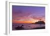 The Sun Sets Behind the Battery Point Lighthouse in Crescent City, California-Ben Coffman-Framed Photographic Print