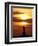 The Sun Sets Behind the Statue of Liberty on the Longest Day of the Year-null-Framed Premium Photographic Print