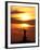 The Sun Sets Behind the Statue of Liberty on the Longest Day of the Year-null-Framed Photographic Print