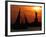 The Sun Sets Behind the Statue of Liberty on the Longest Day of the Year-null-Framed Photographic Print