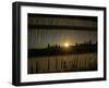 The Sun Sets on a Sub Zero Day Behind the Skyline of Milwaukee-null-Framed Photographic Print