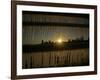 The Sun Sets on a Sub Zero Day Behind the Skyline of Milwaukee-null-Framed Photographic Print