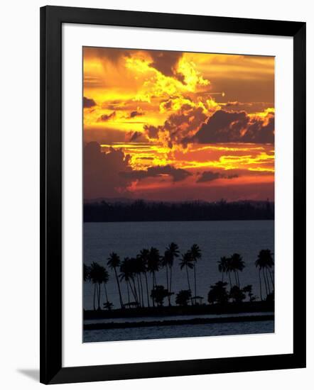 The Sun Sets Over the Bay of San Juan, Puerto Rico-null-Framed Photographic Print