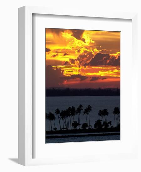 The Sun Sets Over the Bay of San Juan, Puerto Rico-null-Framed Photographic Print