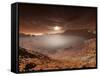 The Sun Sets over the Eberswalde Region of Mars-Stocktrek Images-Framed Stretched Canvas