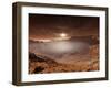 The Sun Sets over the Eberswalde Region of Mars-Stocktrek Images-Framed Photographic Print