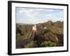 The Sun Sets Over the Jinshanling Section of the Great Wall of China-null-Framed Photographic Print