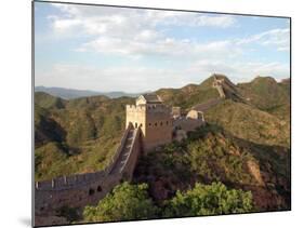 The Sun Sets Over the Jinshanling Section of the Great Wall of China-null-Mounted Photographic Print