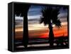 The Sun Sets Over the Laguna Madre Bay and the Queen Isabella Causeway-null-Framed Stretched Canvas