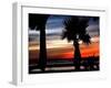 The Sun Sets Over the Laguna Madre Bay and the Queen Isabella Causeway-null-Framed Premium Photographic Print