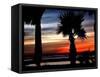 The Sun Sets Over the Laguna Madre Bay and the Queen Isabella Causeway-null-Framed Stretched Canvas