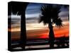 The Sun Sets Over the Laguna Madre Bay and the Queen Isabella Causeway-null-Stretched Canvas